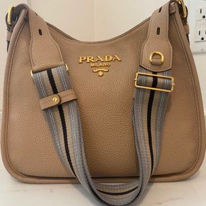 Prada Daino Vitello Hobo Handbag